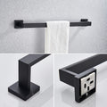 Conjunto de hardware do banheiro preto suporte