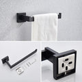 Conjunto de hardware do banheiro preto suporte